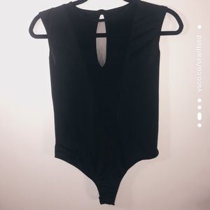 V-neck Mesh Bodysuit
